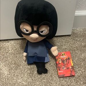 Disney Pixar Edna Mode plush doll 12” the incredible 2 stuffed toy